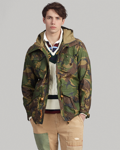 Camo Nylon Oxford Anorak