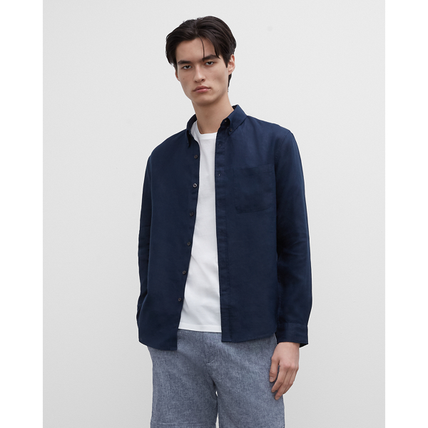 slim linen shirt