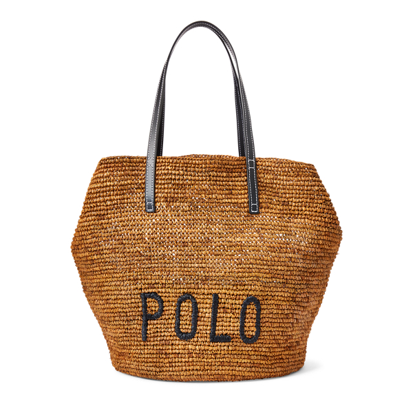 ralph lauren raffia tote