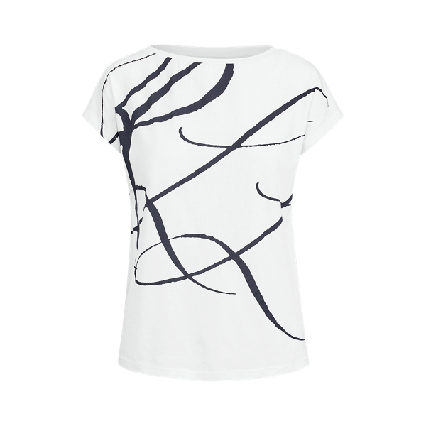 Lauren Top in katoenmix met geprint logo 2