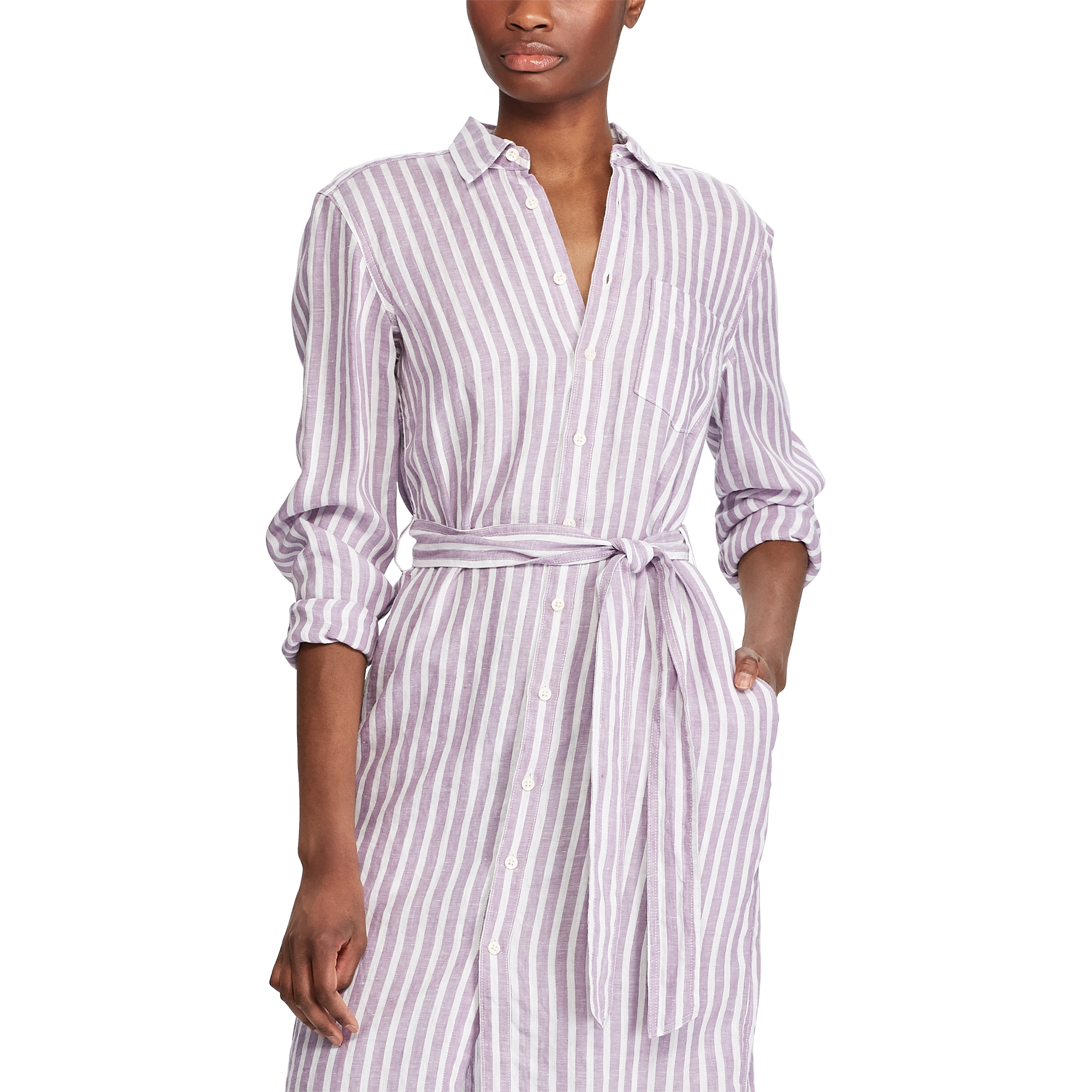 Ralph Lauren Striped Linen Shirtdress. 4