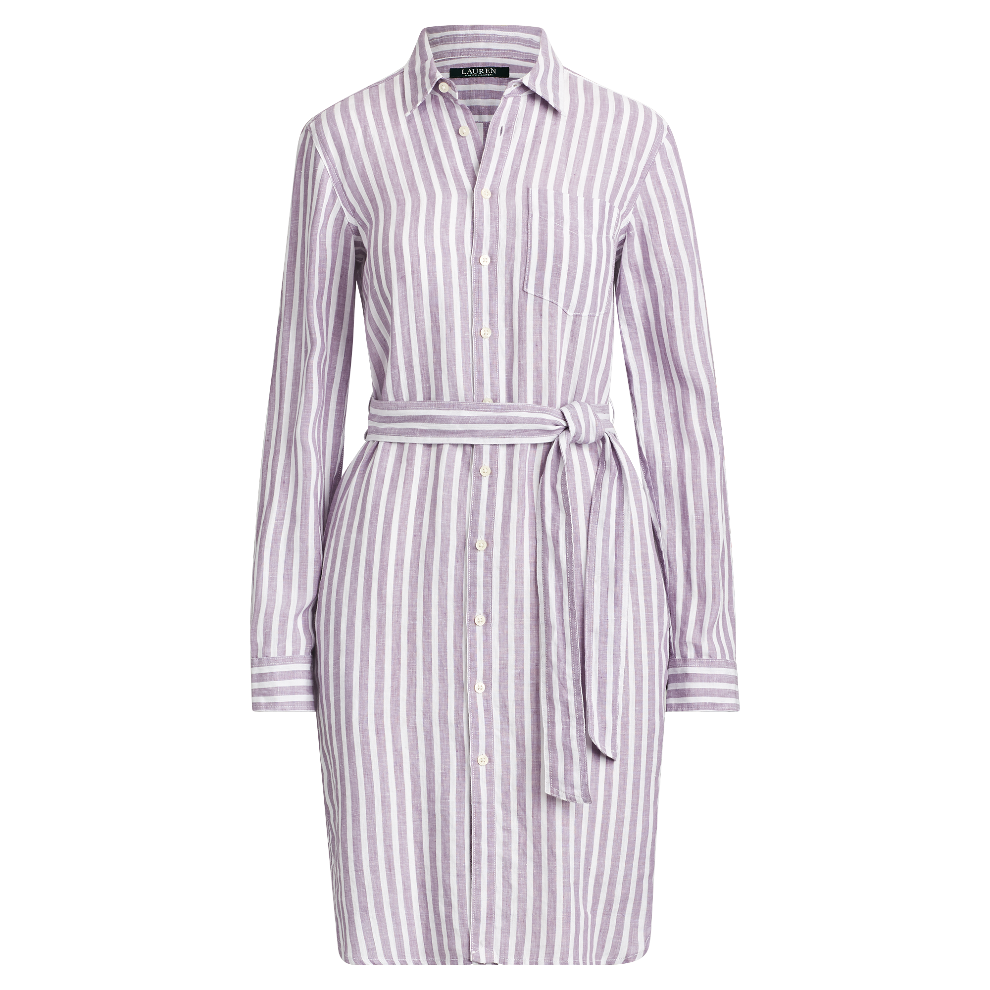Ralph Lauren Striped Linen Shirtdress. 1