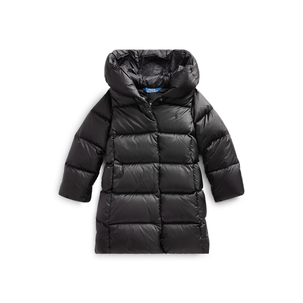 Girls 2-6x Quilted Down Long Coat 1