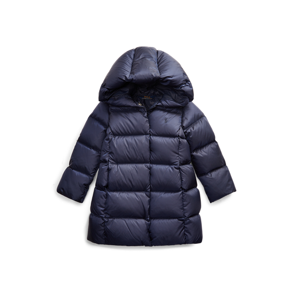 Girls 2-6x Quilted Down Long Coat 1