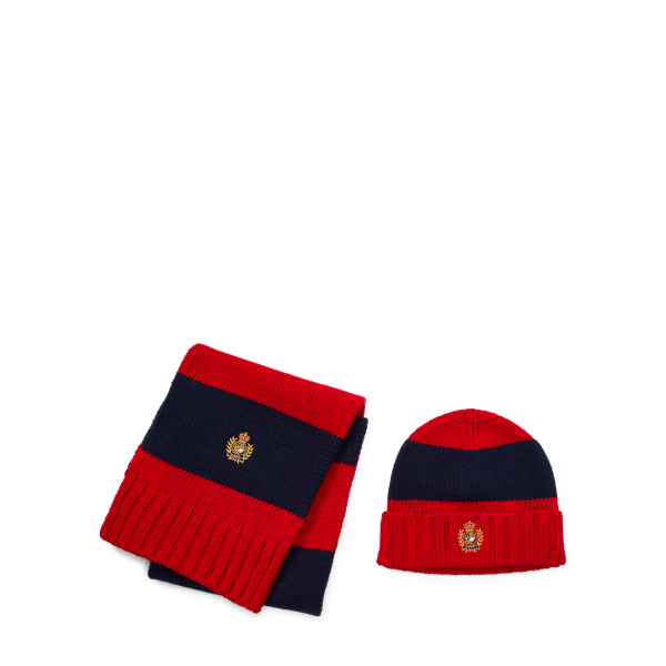 Polo Ralph Lauren Striped Hat & Scarf Gift Set 2
