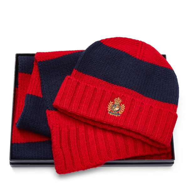 Polo Ralph Lauren Striped Hat & Scarf Gift Set 1