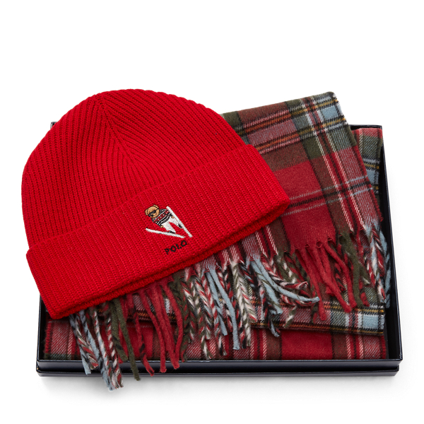 ralph lauren hat and scarf set