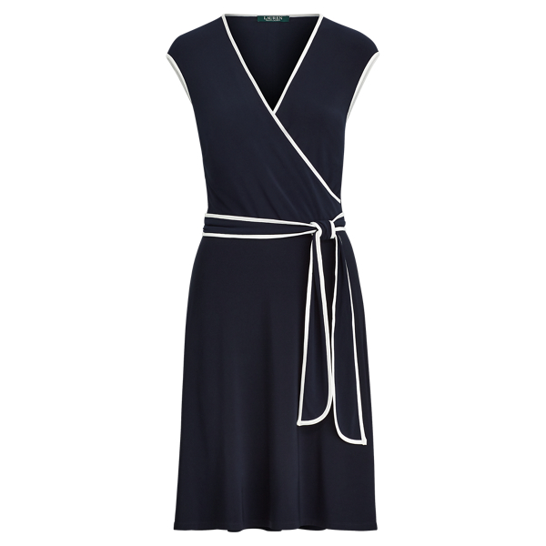 ralph lauren two tone jersey dress