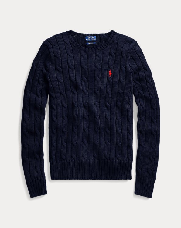 Slim Fit Cable-Knit Sweater