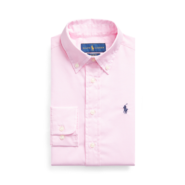 폴로 랄프로렌 남아용 셔츠 Polo Ralph Lauren Slim Fit Gingham Dress Shirt,Pink Multi
