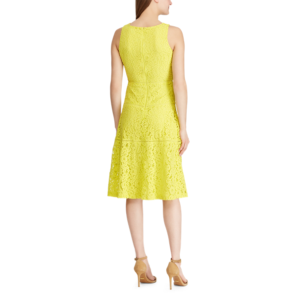ralph lauren lace fit and flare dress