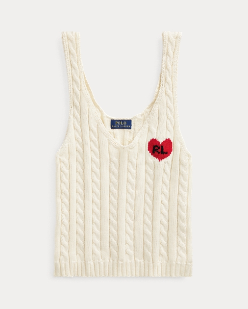 Polo Ralph Lauren Cropped Cable-Knit Cotton Tank 2