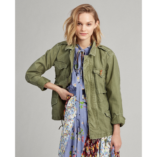 ralph lauren twill military jacket