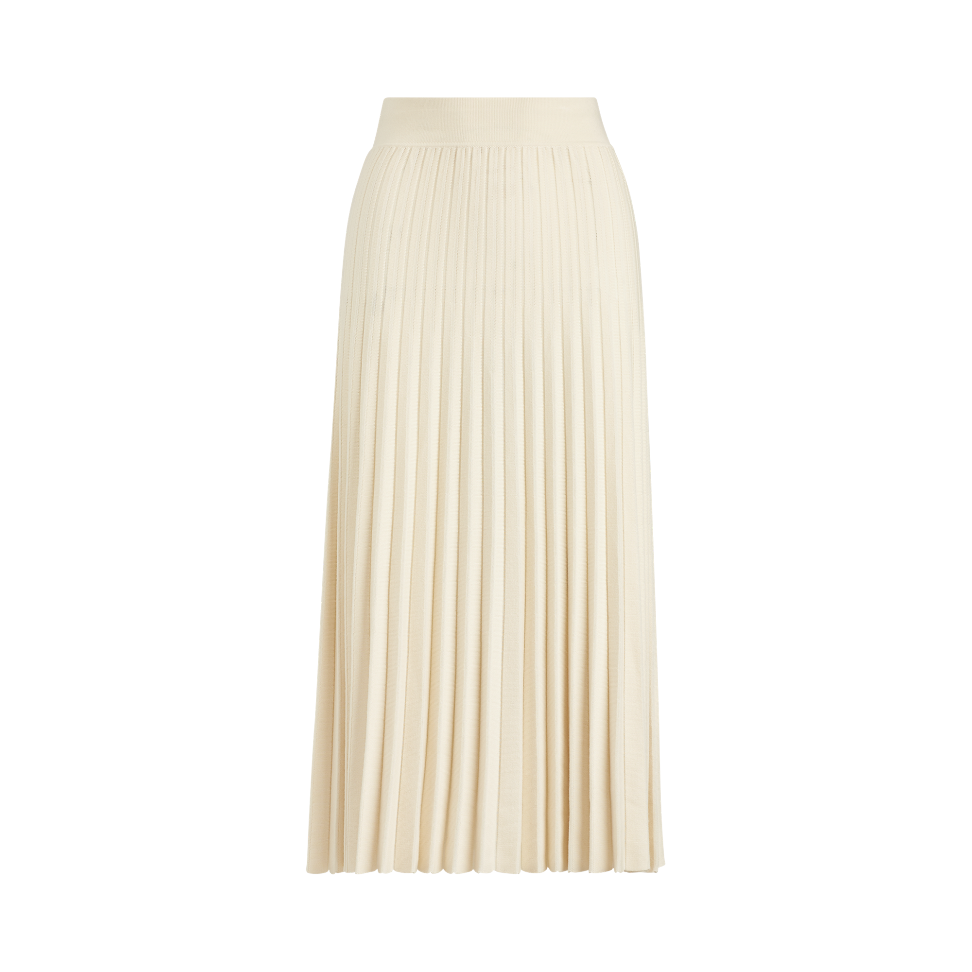 Ralph Lauren Pleated Merino Wool Midi Skirt. 2