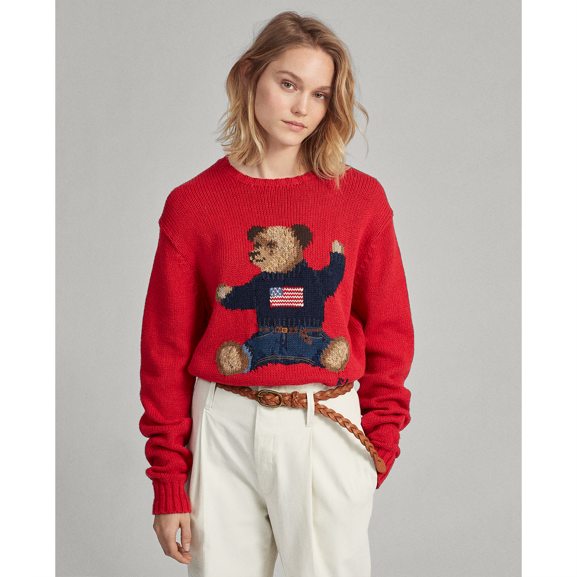 Ralph Lauren Polo Bear Cotton-Linen Sweater. 1