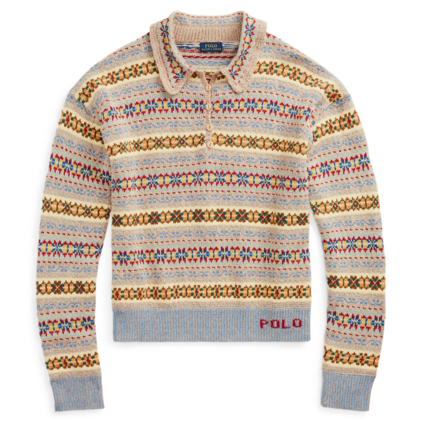 polo fair isle sweater