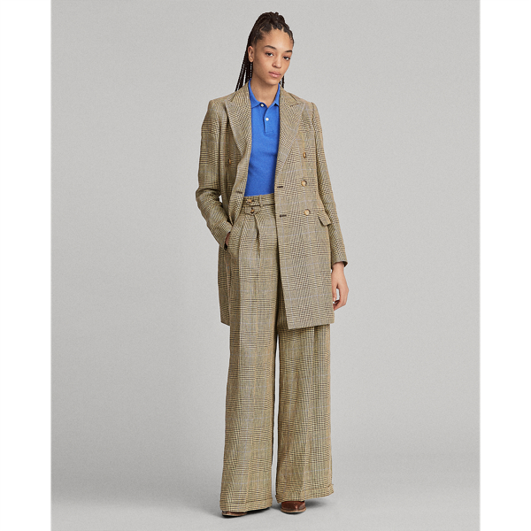 ralph lauren glen plaid blazer