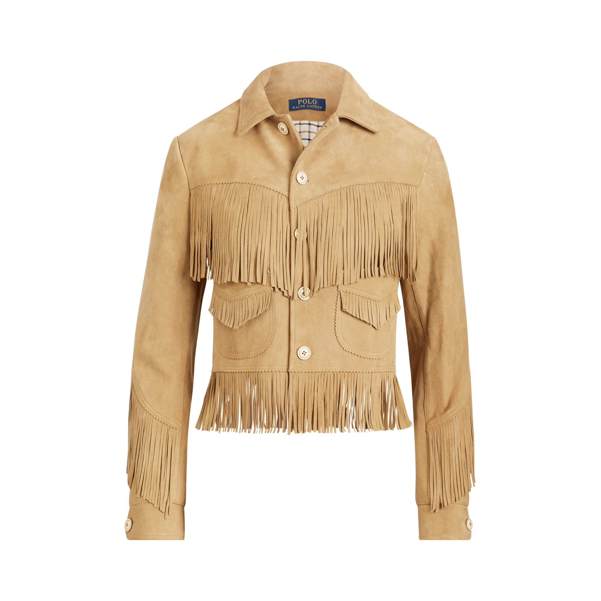 Ralph Lauren Veste en daim à bordure frangée. 2