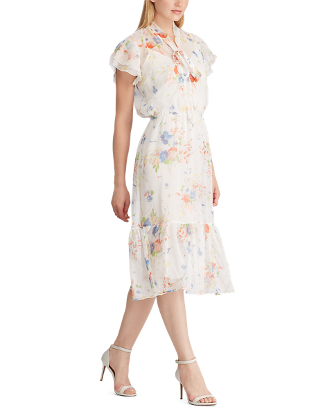 Lauren Floral Necktie Dress 2