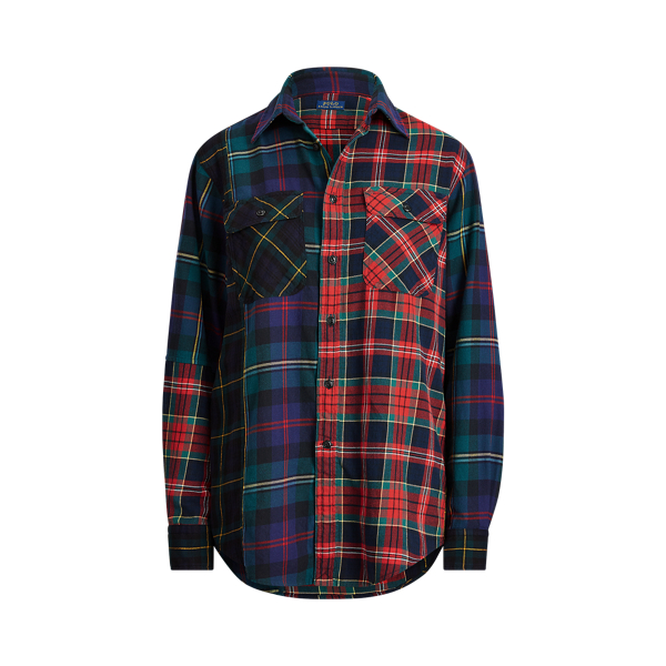 flannel polo shirt womens