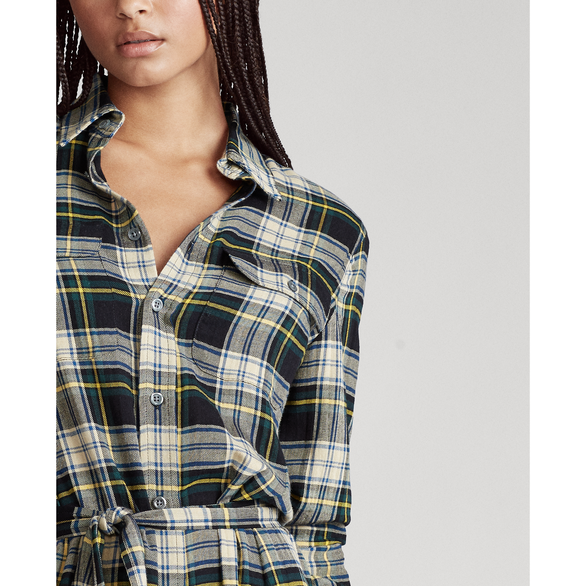 Ralph Lauren Robe-chemise écossaise en coton mélangé. 6