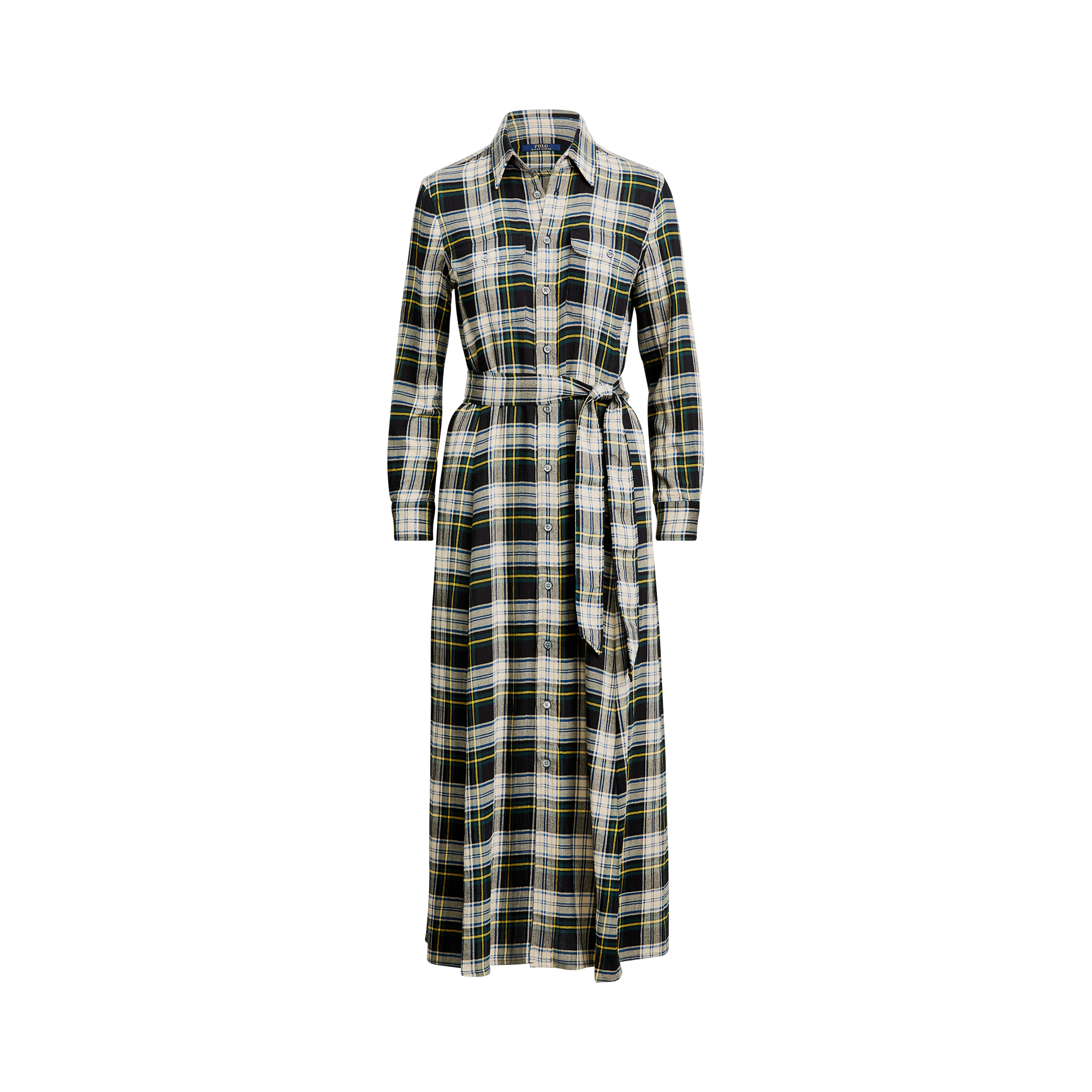 Ralph Lauren Robe-chemise écossaise en coton mélangé. 2