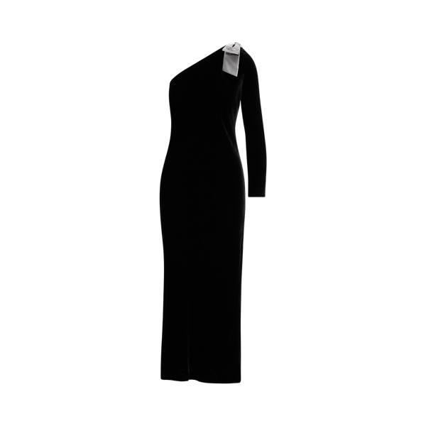 ralph lauren black velvet dress