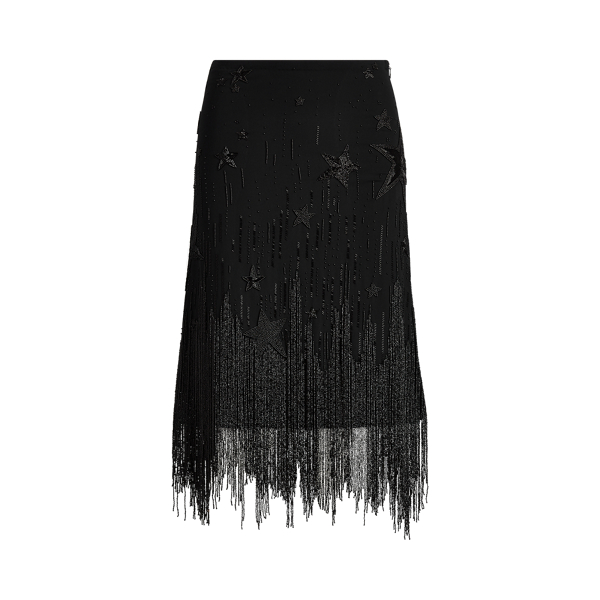 Beaded-Fringe Skirt