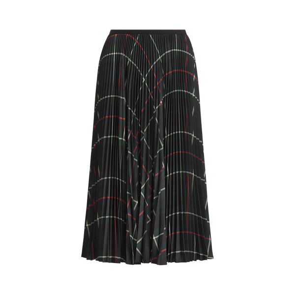 polo ralph lauren pleated georgette midi skirt