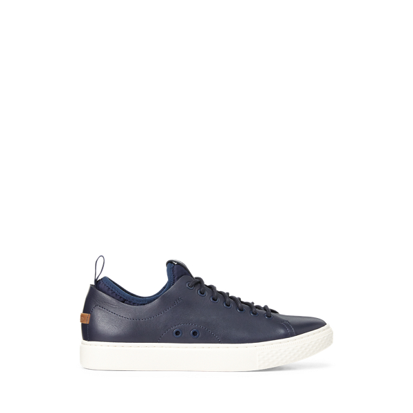 polo ralph lauren men's dunovin leather sneakers