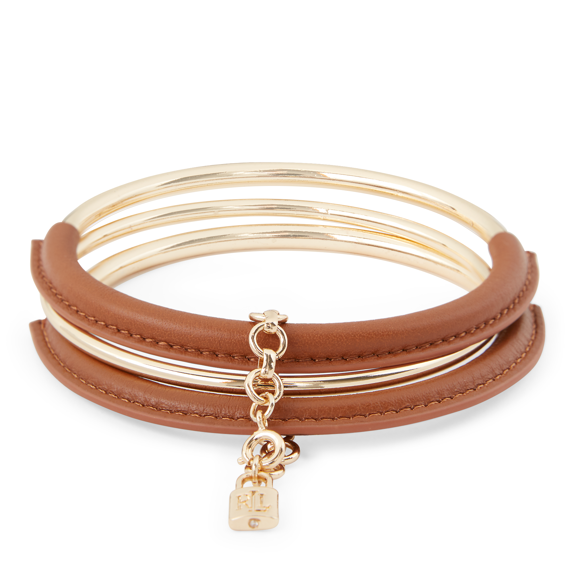Ralph Lauren Brass-Leather Bracelet. 1
