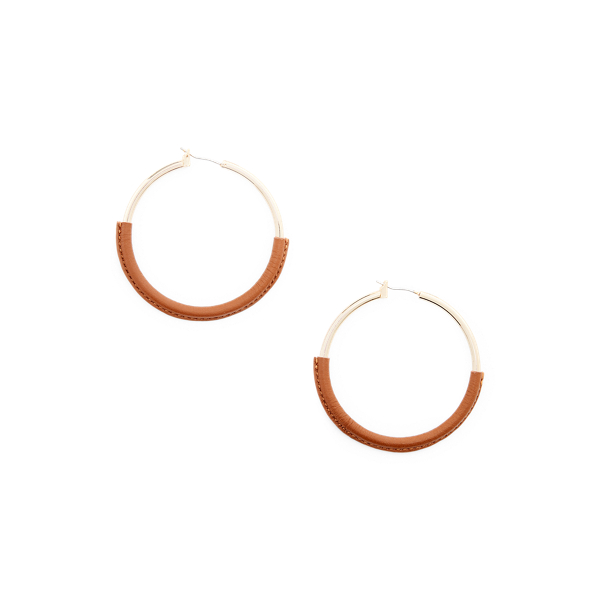 Brass-Leather Hoops