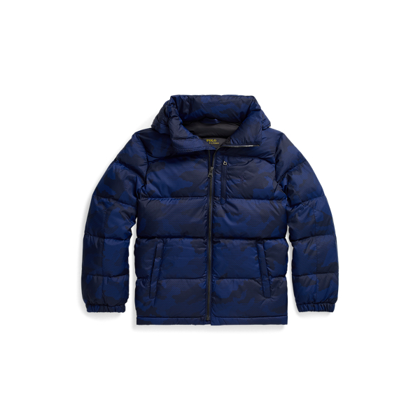 BOYS 6-14 YEARS Hooded Camo Down Jacket 1