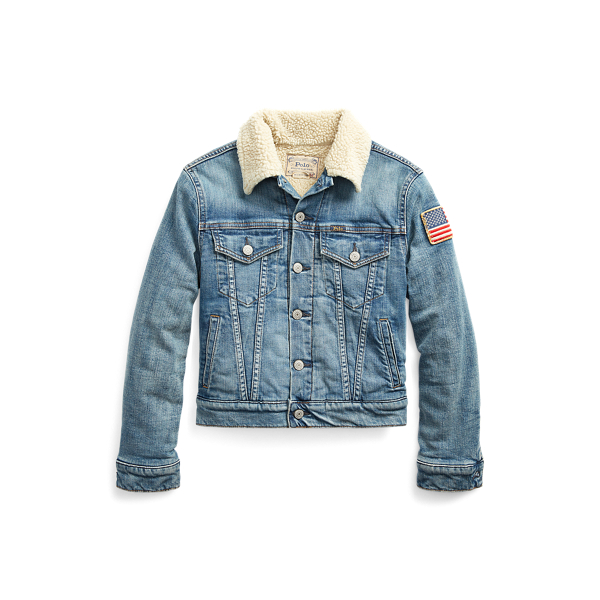 polo ralph lauren fleece lined denim jacket