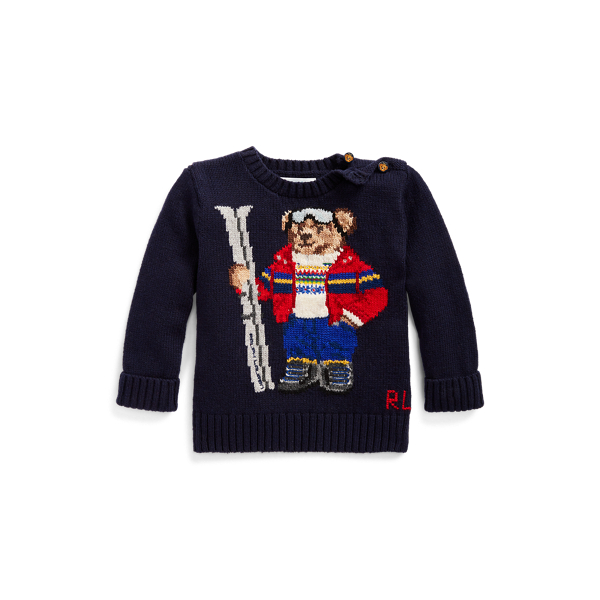 ralph lauren teddy bear ski sweater