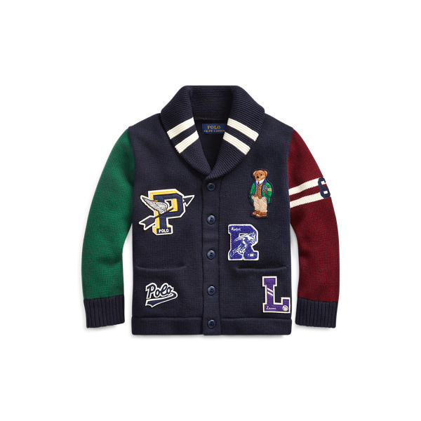 Boys 27 Polo Bear Cotton Cardigan 1