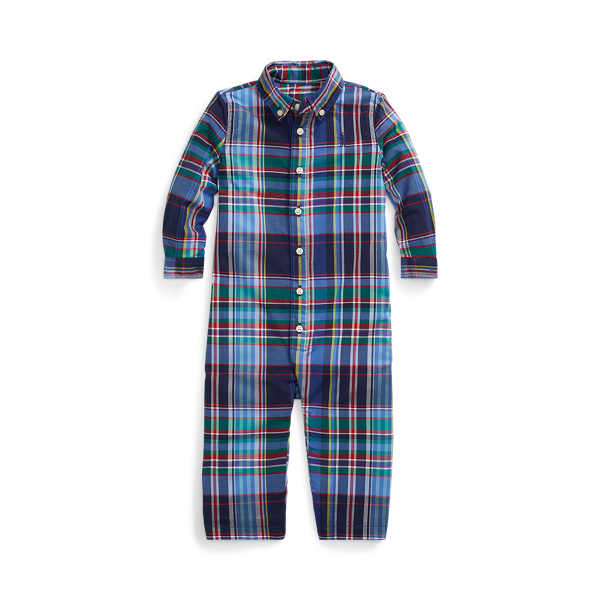 Plaid Cotton Poplin Coverall voor Baby Ralph Lauren® NL