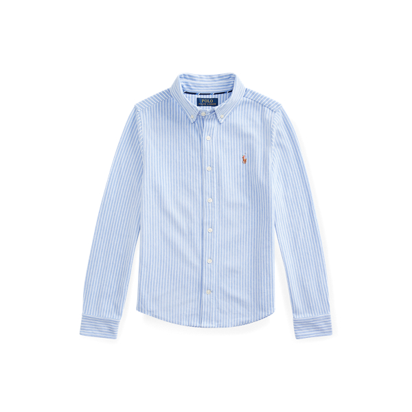 BOYS 6-14 YEARS Knit Cotton Oxford Shirt 1