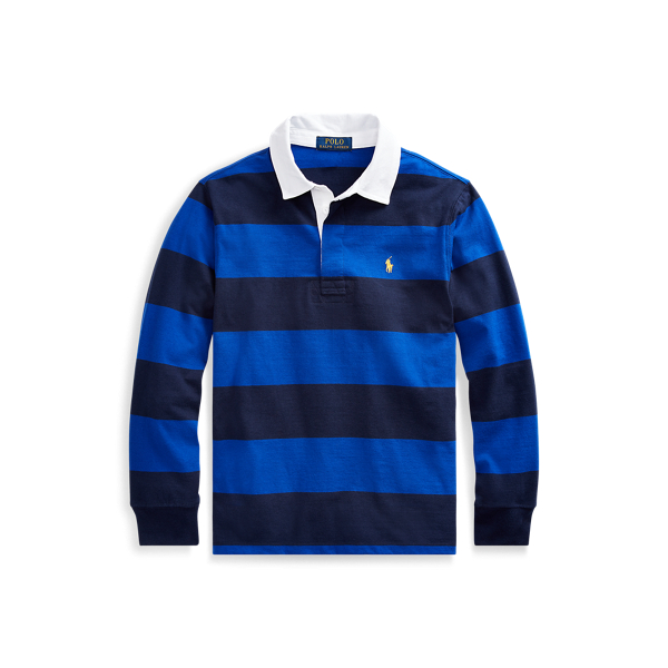 Boys 8-20 Striped Cotton Rugby Shirt 1