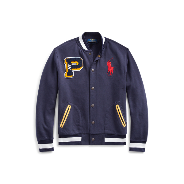 BOYS 6-14 YEARS Cotton Terry Letterman Jacket 1