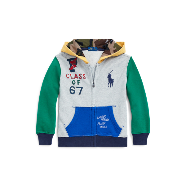 Color-Blocked Cotton Hoodie