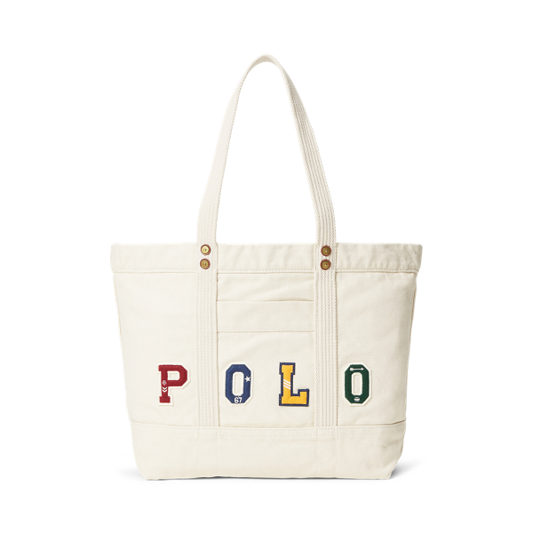 Cabas Polo en toile &agrave; patchwork