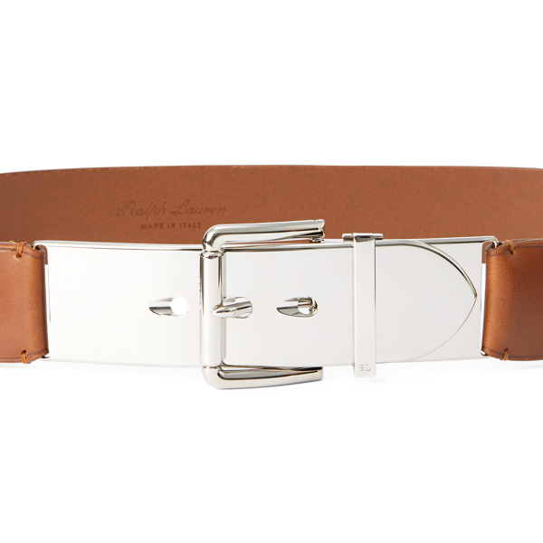 Polo Ralph Lauren Leather Letter-opener Belt In Black