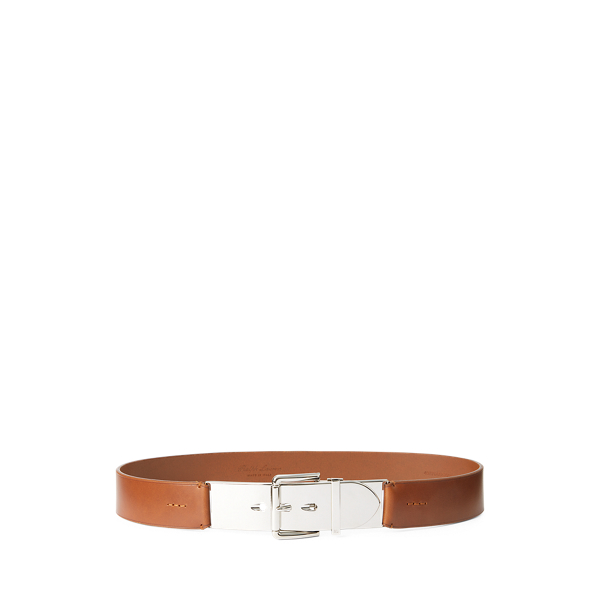 Polo Ralph Lauren Leather Letter-opener Belt In Black