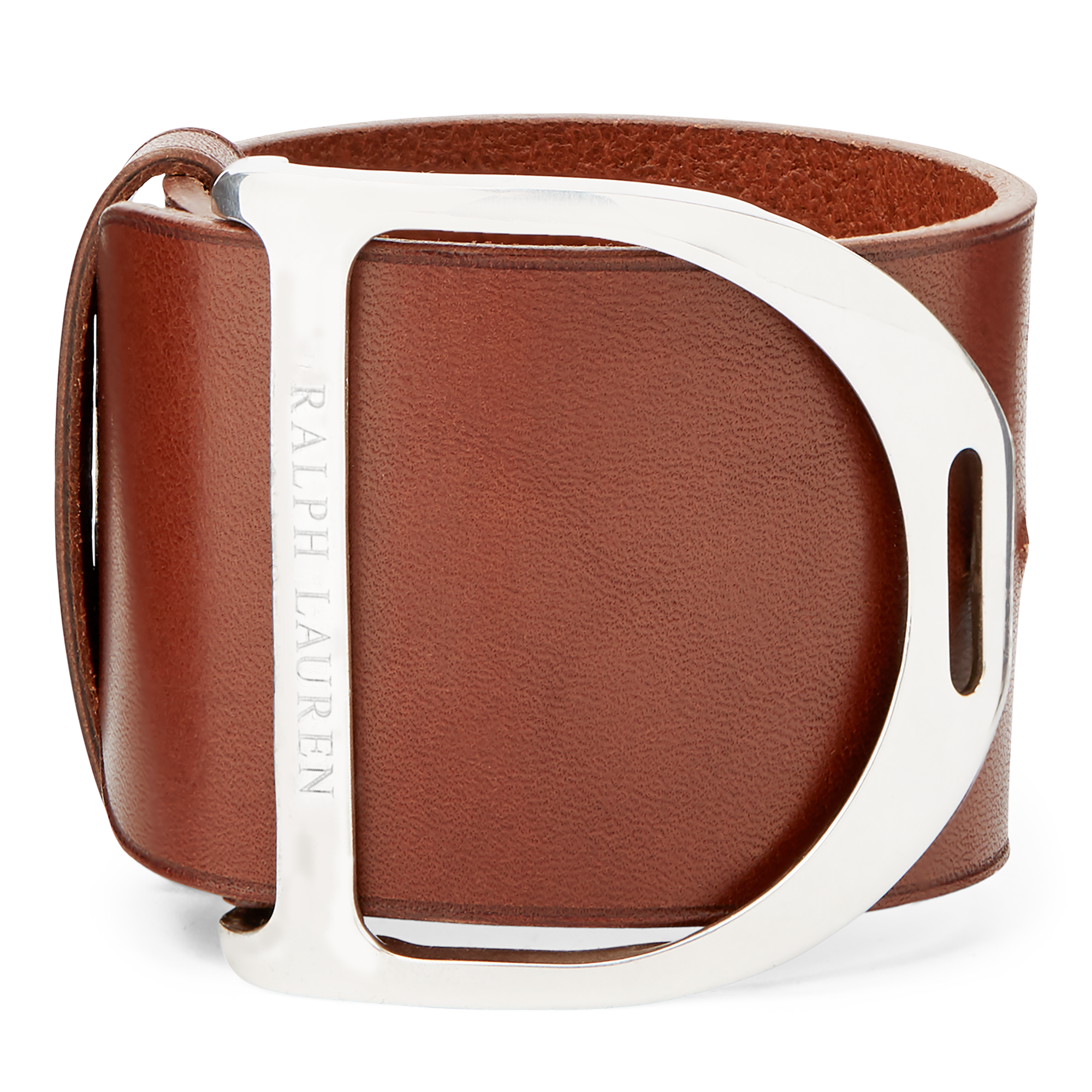 Ralph Lauren Stirrup Leather Wide Bracelet. 1