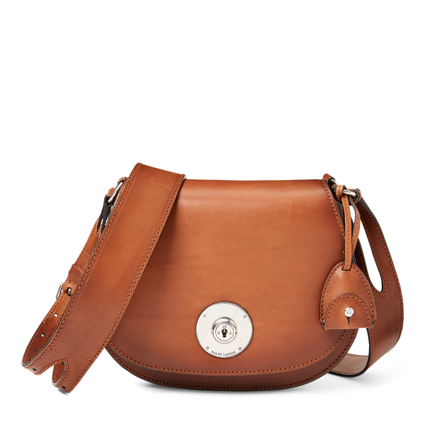 ralph lauren cognac handbag