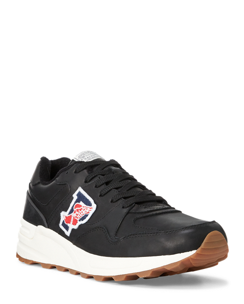 LP Week End Walk Sneaker In Black Mix Navy Blue Denim Fabric And Sudede  984391