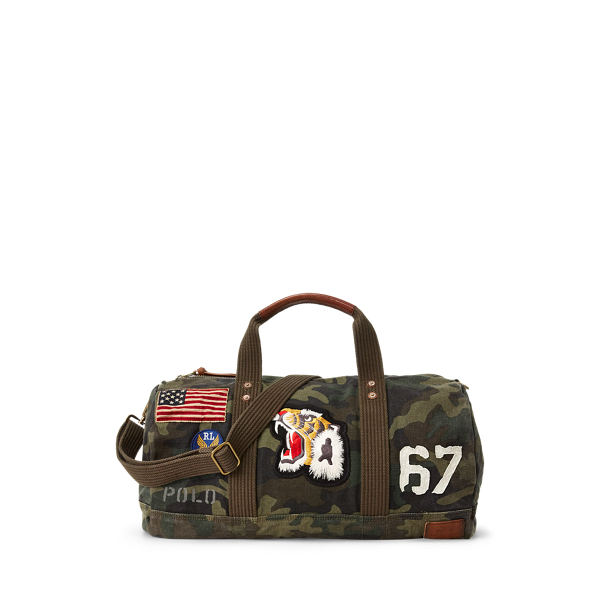 ralph lauren camo duffle bag