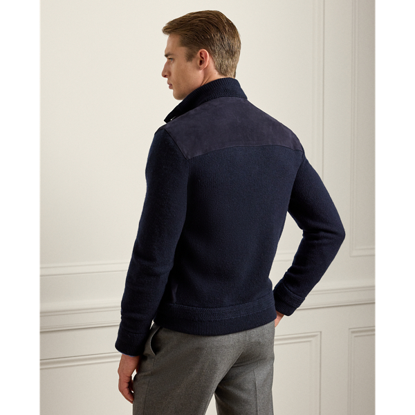 Purple Label Kasjmier vest met suède voorkant 5