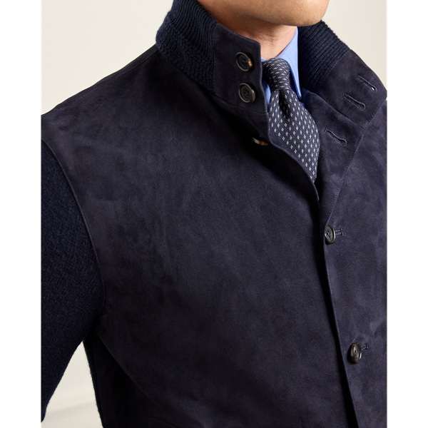 Purple Label Kasjmier vest met suède voorkant 6